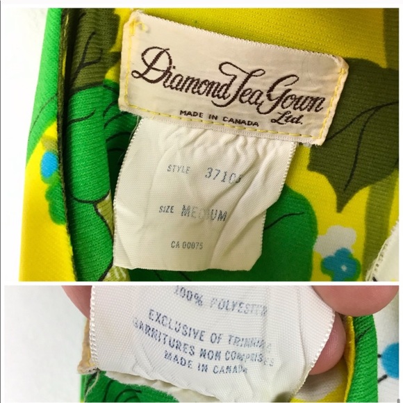 VINTAGE 60’s Retro Psychedelic Floral Maxi Dress - Picture 10 of 16